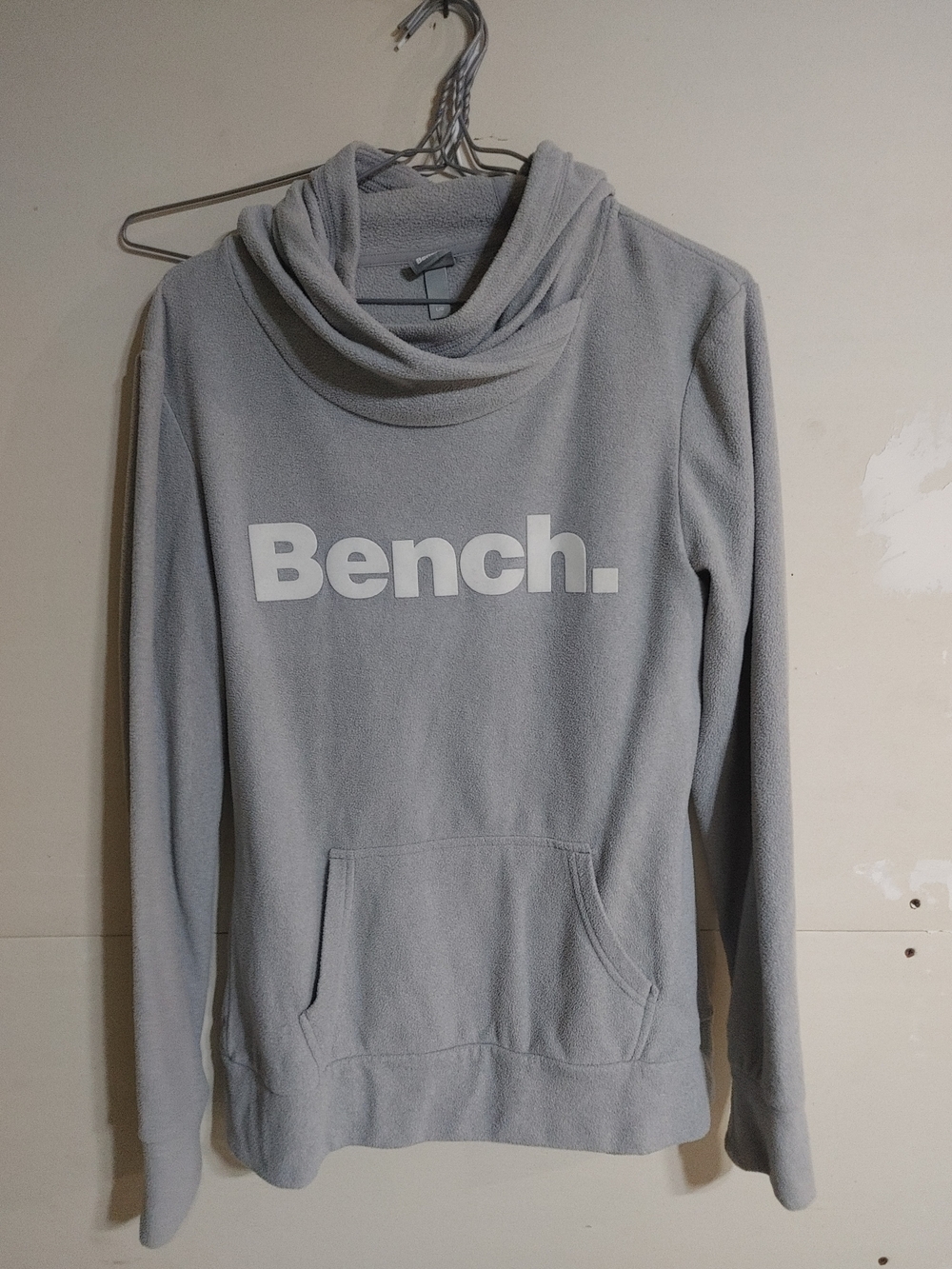 Bench. Light Gray Cowl Neck Fleece Sweatshirt
